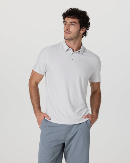 Vuori Strato Tech Polo Men's Frost Grey Heather Polo