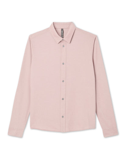 Vuori Long Sleeve Knit Oxford Button Down - Classic Fit Mauve