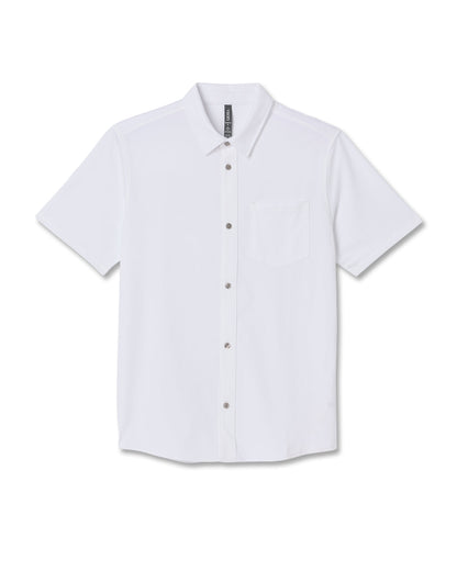 Vuori Short Sleeve Knit Oxford Button Down - Classic Fit White