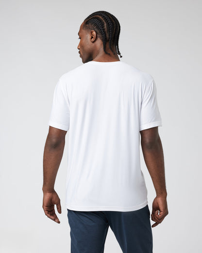 Vuori Strato Tech V-Neck Men's White Workout Shirt
