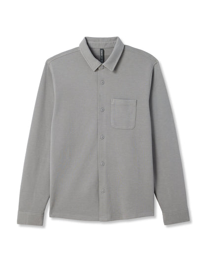 Vuori Jeffreys Overshirt Men's Grey Button-Up Shirt