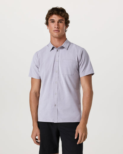 Vuori Short Sleeve Bridge Button Down Men's Cinder Shirt