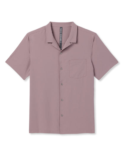 Vuori Seaport Button Down Men's Dark Umber Short Sleeve
