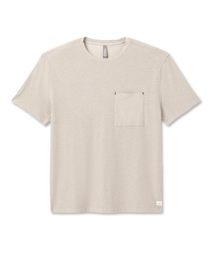 Vuori Short Sleeve Strato Pocket Tee-Relaxed Fit Truffle Heather