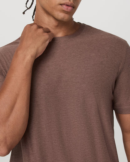 Vuori Strato Tech Tee Men's Sable Heather Performance T-Shirt