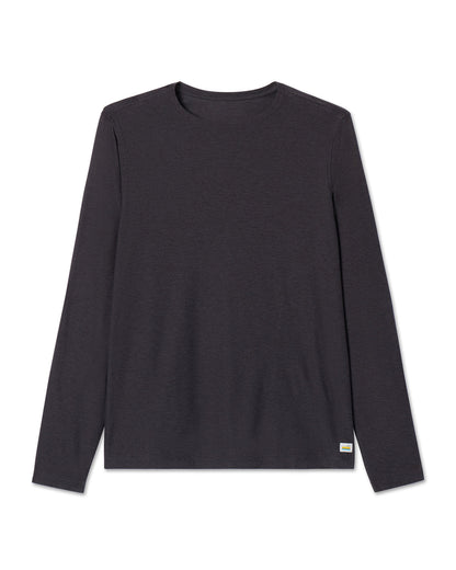Vuori Long-Sleeve Strato Tech Tee Men's Charcoal Shirt