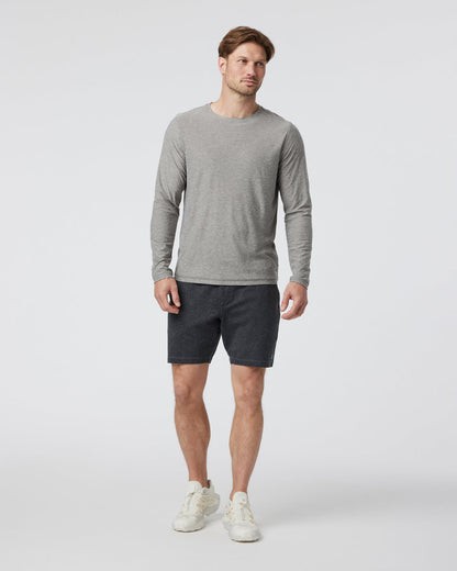Vuori Long-Sleeve Strato Tech Tee Heather Grey Shirt
