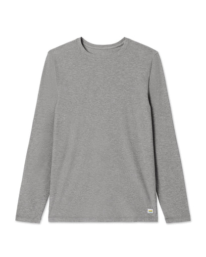 Vuori Long-Sleeve Strato Tech Tee Heather Grey Shirt