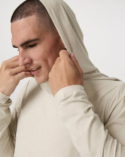 Vuori Strato Tech Hoodie Men's Mushroom Heather Hoodie
