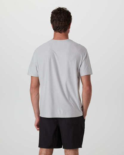 Vuori Short Sleeve Strato Pocket Tee - Relaxed Fit Platinum Heather