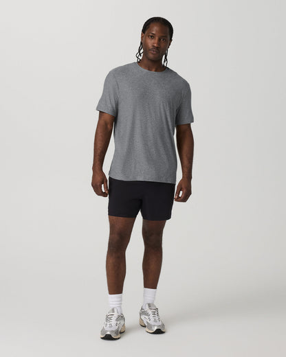 Vuori Short Sleeve Strato Tech Tee - Relaxed Fit Heather Grey