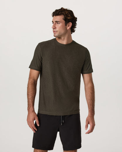 Vuori Strato Tech Tee Men's Dark Oregano Heather T-Shirt