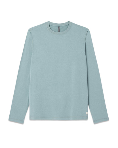 Vuori Long Sleeve Ponto Performance Tee Misty Blue Heather