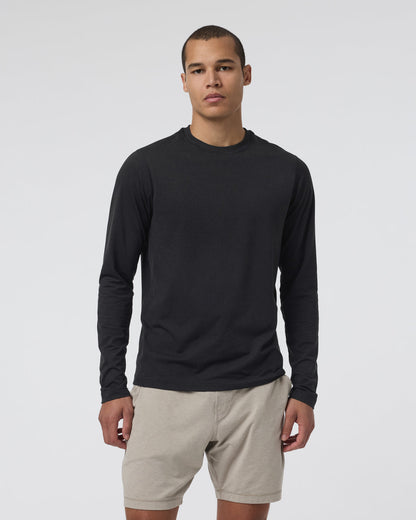 Vuori Long Sleeve Ponto Performance Tee Black Heather