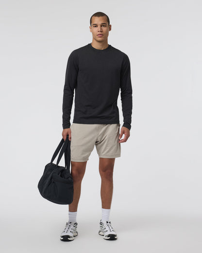 Vuori Long Sleeve Ponto Performance Tee Black Heather