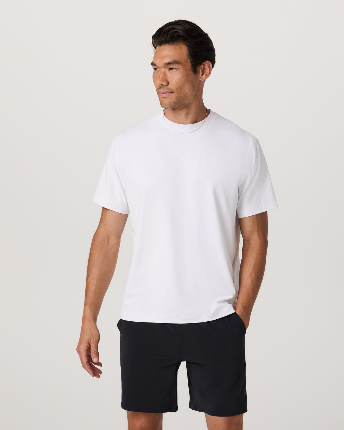 Vuori Men's Short Sleeve Ponto Tee - Relaxed White