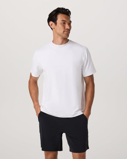 Vuori Men's Short Sleeve Ponto Tee - Relaxed White