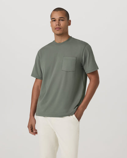 Vuori Short Sleeve Ponto Pocket Tee - Relaxed Fit Light Oregano
