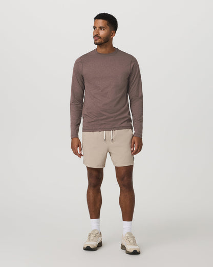 Vuori Men's Long Sleeve Ponto Performance Tee Elm Heather
