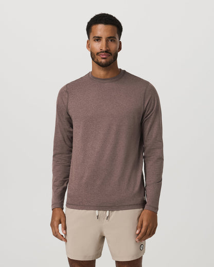 Vuori Men's Long Sleeve Ponto Performance Tee Elm Heather