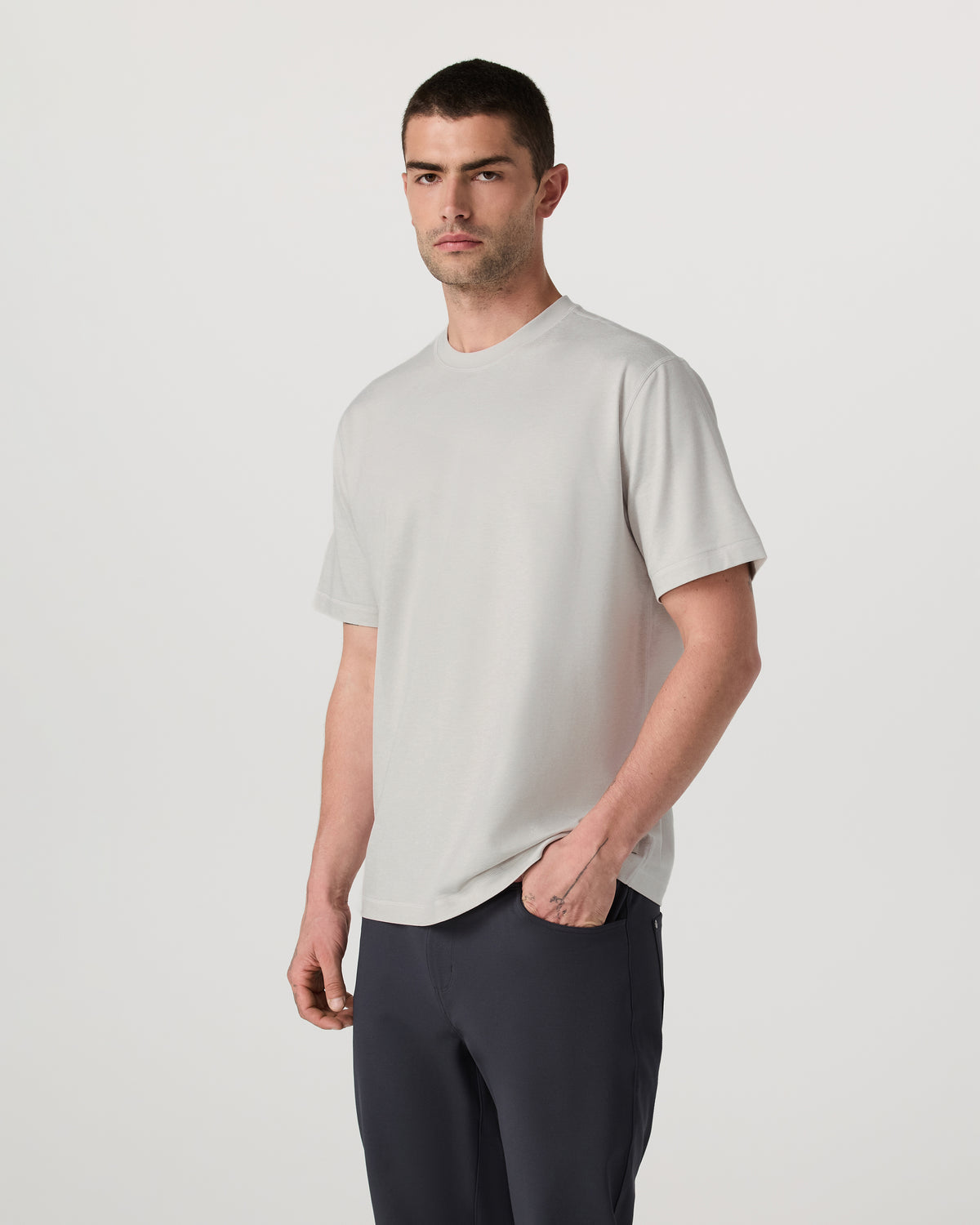 Vuori Men's Short Sleeve Ponto Tee - Relaxed Salt Heather