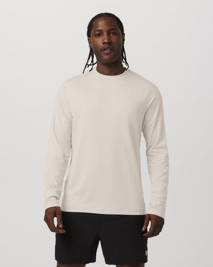 Vuori Men's Long Sleeve Ponto Performance Tee Oatmeal Heather