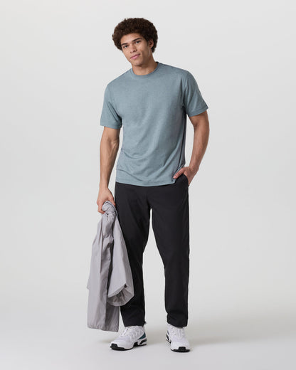 Vuori Short Sleeve Ponto Tee - Relaxed Fit Dusty Blue Heather