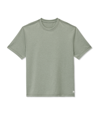 Vuori Short Sleeve Ponto Tee - Relaxed Fit Agave Green Heather