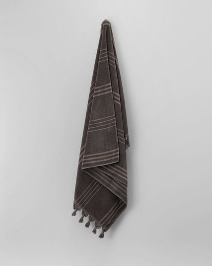 Vuori Fringe Beach Towel Java Quick Dry Towel