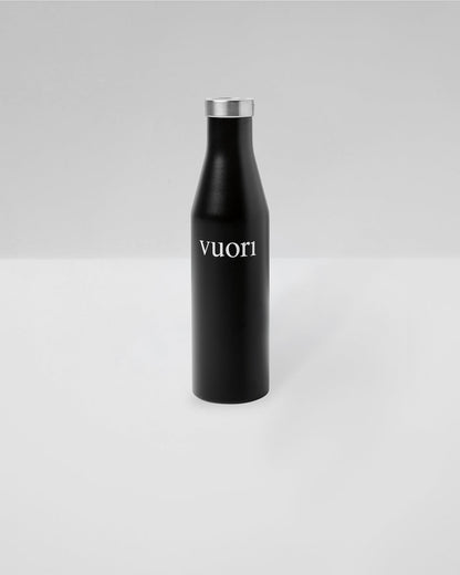 Vuori S6 Wordmark Mizu Water Bottle Black Insulated Bottle